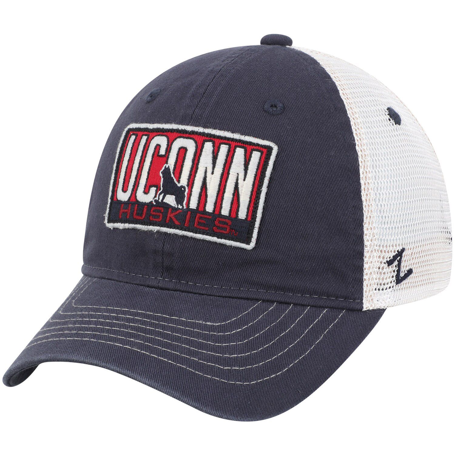 navy cream hat