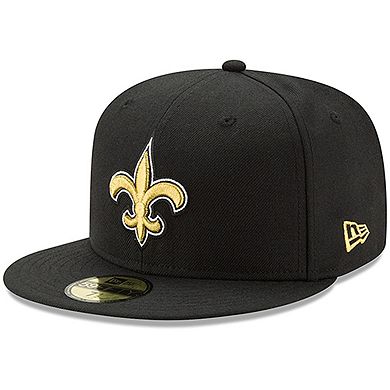 Men's New Era Black New Orleans Saints Omaha 59FIFTY Fitted Hat