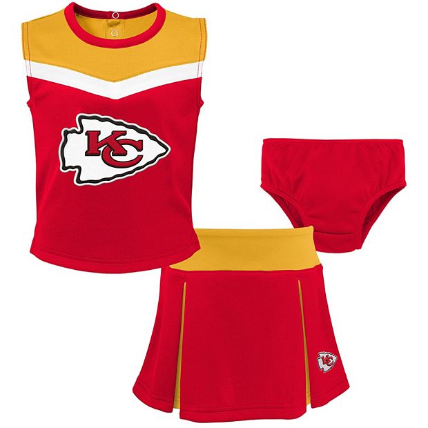 CHIEFS CHEERLEADER DRESS & PANTY OUFIT 2 PC NEW 6-12M 