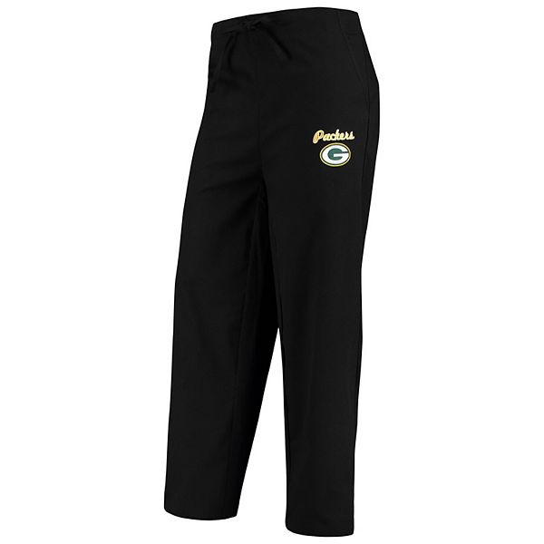 Women's Concepts Sport Black Green Bay Packers Scrub Pants