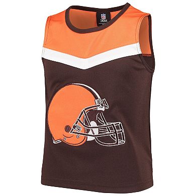 Girls Youth Brown/Orange Cleveland Browns Two-Piece Spirit Cheerleader Set