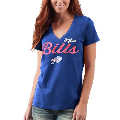Women's G-III 4Her by Carl Banks Royal Buffalo Bills Post Season V-Neck T-Shirt