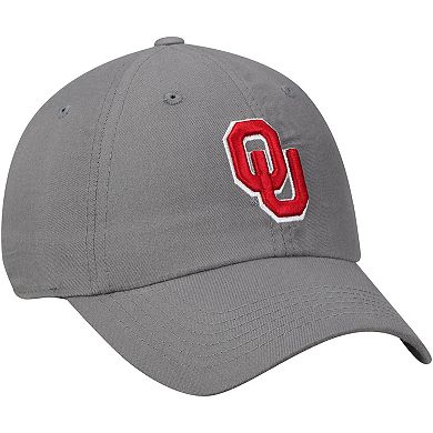 Men's Top of the World Gray Oklahoma Sooners Primary Logo Staple Adjustable Hat