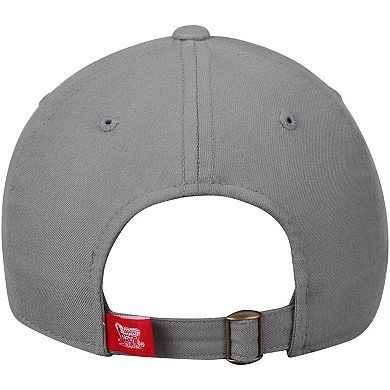 Men's Top of the World Gray Oklahoma Sooners Primary Logo Staple Adjustable Hat