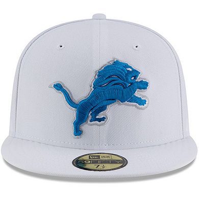 Men's New Era White Detroit Lions Omaha 59FIFTY Fitted Hat