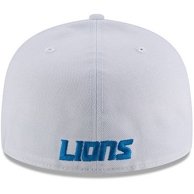 Men's New Era White Detroit Lions Omaha 59FIFTY Fitted Hat