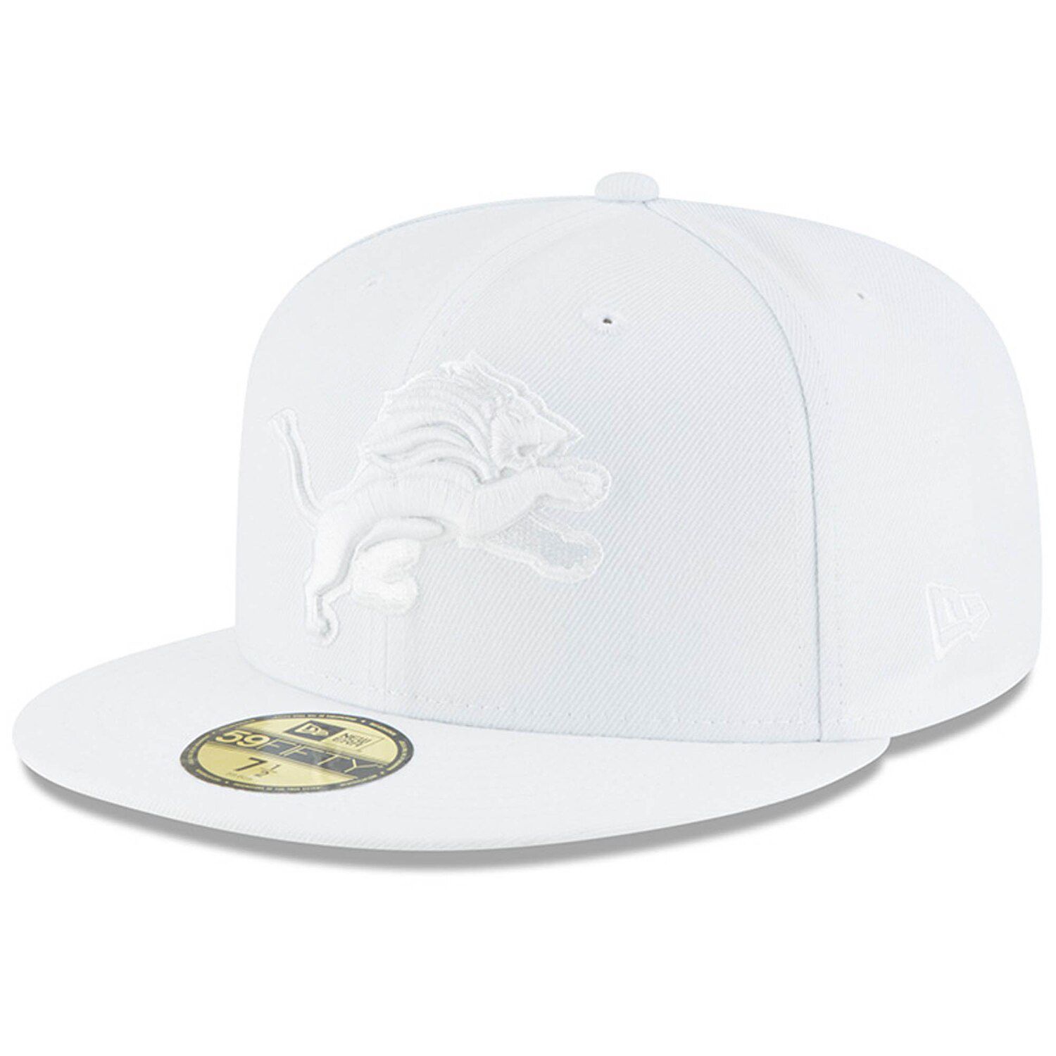 all white detroit lions hat