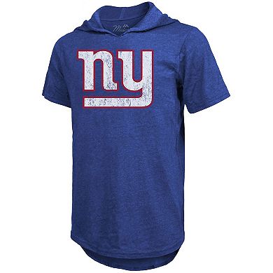 Men's Fanatics Branded Saquon Barkley Royal New York Giants Player Name & Number Tri-Blend Hoodie T-Shirt