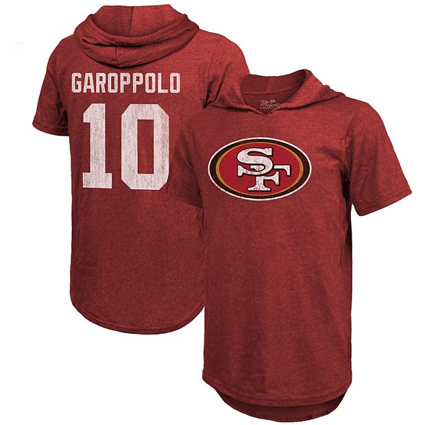 Men's Jimmy Garoppolo Scarlet San Francisco 49ers Name & Number Crewneck  Sweater