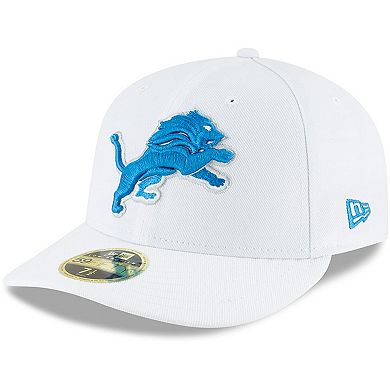 Men's New Era White Detroit Lions Omaha Low Profile 59FIFTY Fitted Hat