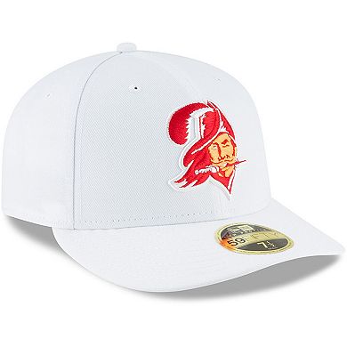 Men's New Era White Tampa Bay Buccaneers Omaha Low Profile 59FIFTY Fitted Hat