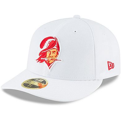 Men's New Era White Tampa Bay Buccaneers Omaha Low Profile 59FIFTY Fitted Hat