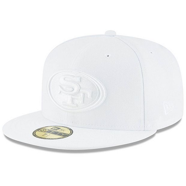 Men's New Era San Francisco 49ers White on White 59FIFTY Fitted