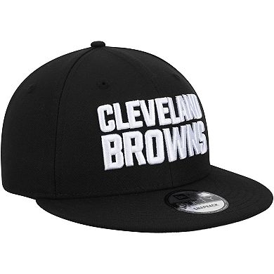 Men's New Era Black Cleveland Browns B-Dub 9FIFTY Adjustable Hat