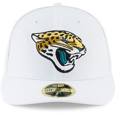 Men's New Era White Jacksonville Jaguars Omaha Low Profile 59FIFTY Fitted Hat