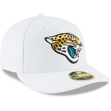 Men's New Era White Jacksonville Jaguars Omaha Low Profile 59FIFTY Fitted Hat