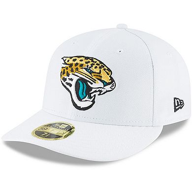 Men's New Era White Jacksonville Jaguars Omaha Low Profile 59FIFTY Fitted Hat