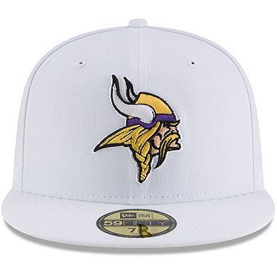 Men's New Era White Minnesota Vikings Omaha 59FIFTY Fitted Hat
