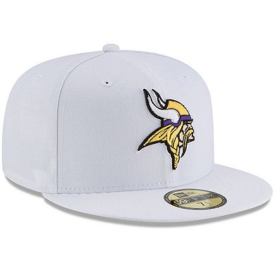 Men's New Era White Minnesota Vikings Omaha 59FIFTY Fitted Hat