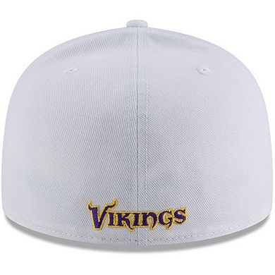 Men's New Era White Minnesota Vikings Omaha 59FIFTY Fitted Hat