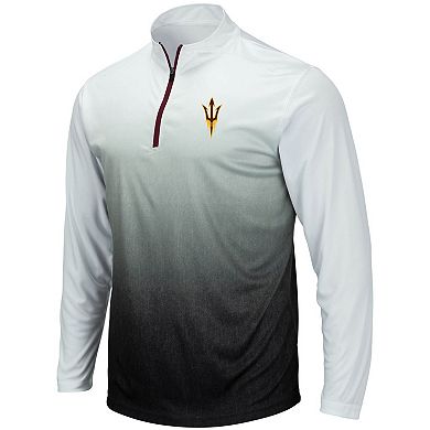 Men's Colosseum Gray Arizona State Sun Devils Magic Team Logo Quarter-Zip Jacket