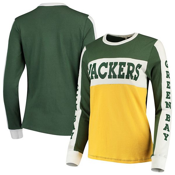 Junk Food Green Bay Packers Contrast Crew Neck Sweatshirt