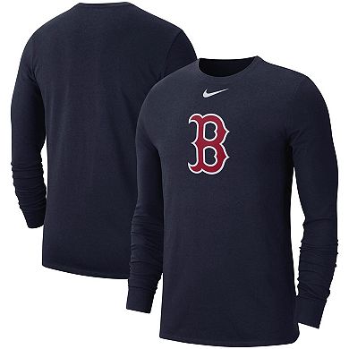 Men's Nike Navy Boston Red Sox Logo Performance Long Sleeve T-Shirt