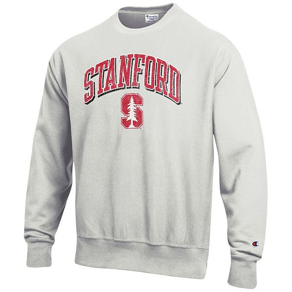 Men's Champion Gray Stanford Cardinal Arch Over Logo Reverse Weave ...