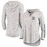 Women's Pressbox Gray Penn State Nittany Lions Space Dye Lace-Up V-Neck Long Sleeve T-Shirt