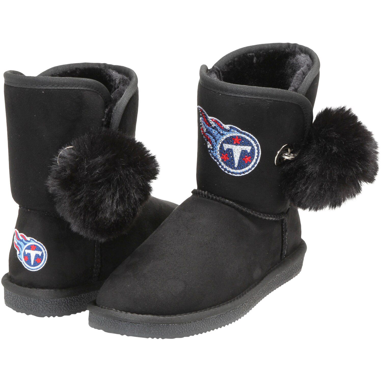 womens black faux fur boots