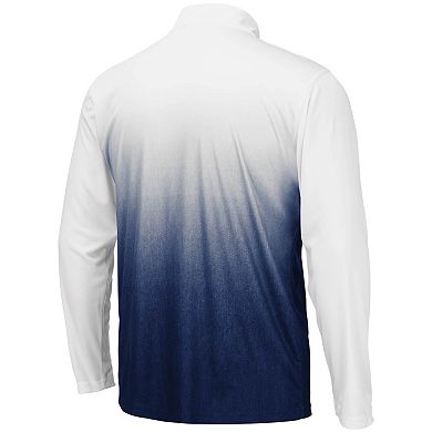 Men's Colosseum Navy Kansas Jayhawks Magic Team Logo Quarter-Zip Jacket
