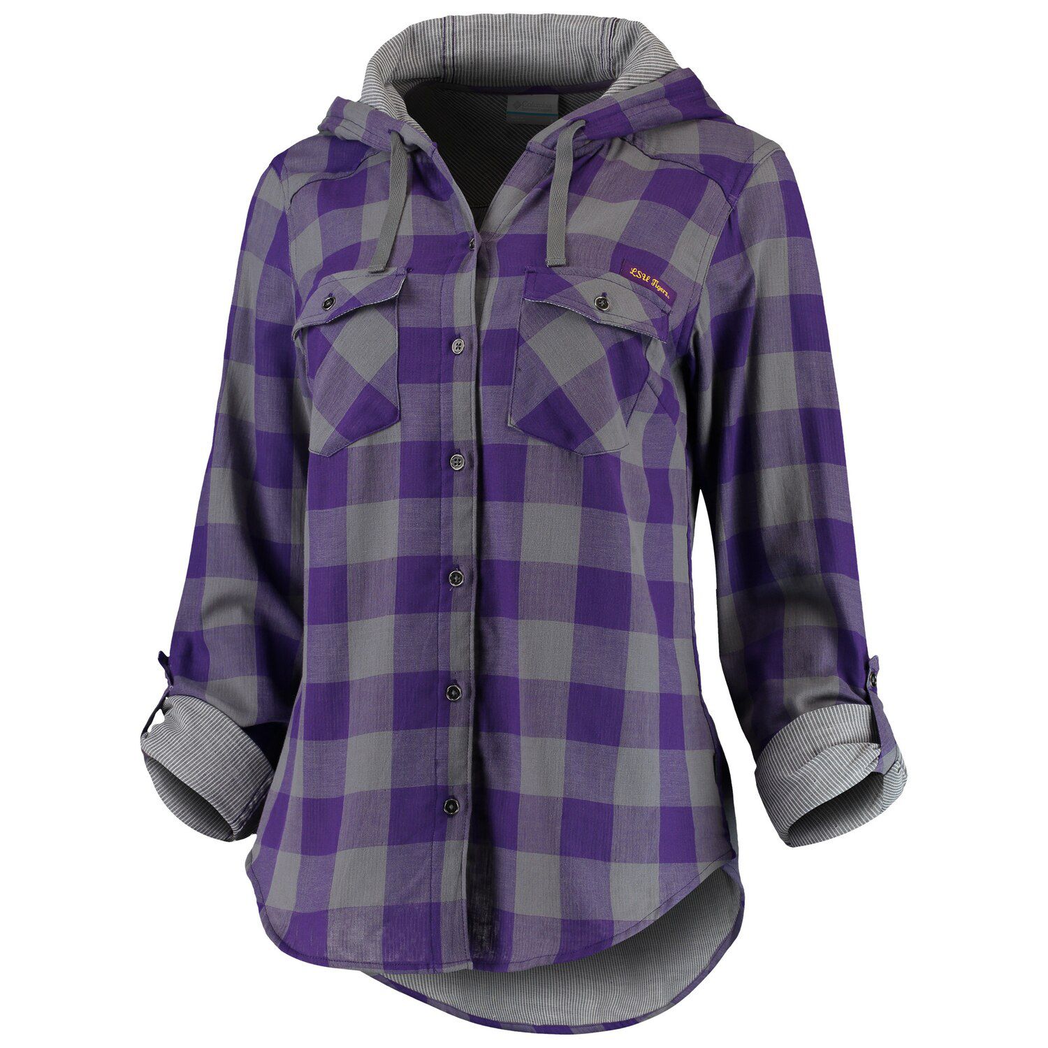 purple plaid hoodie