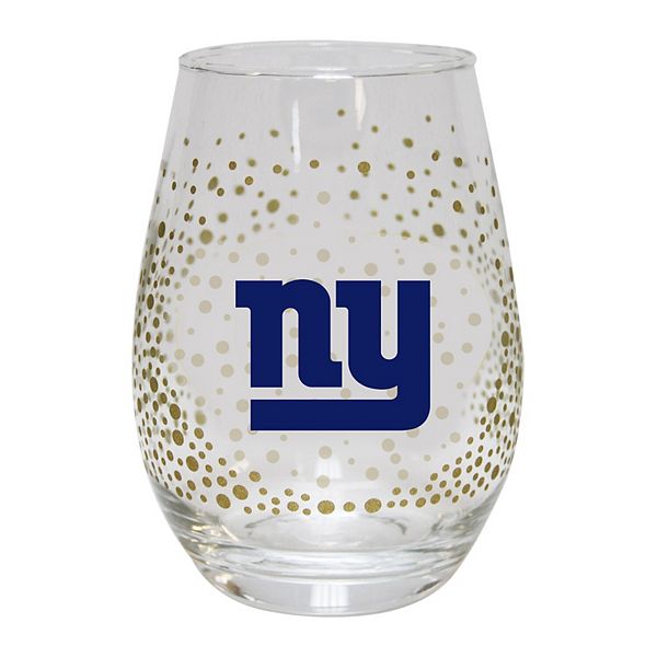 New York Giants Vintage Straight Skinny Glitter Tumbler - Cruel Ball