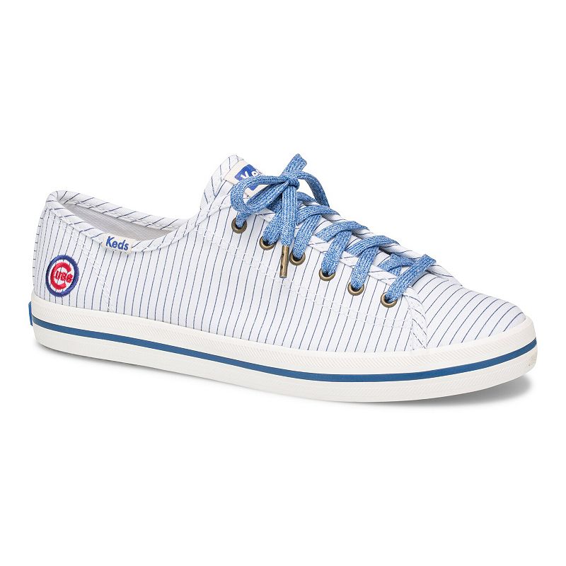 UPC 884506630943 product image for Women's Keds White Chicago Cubs Kickstart Pinstripe Sneakers, Size: 5 | upcitemdb.com