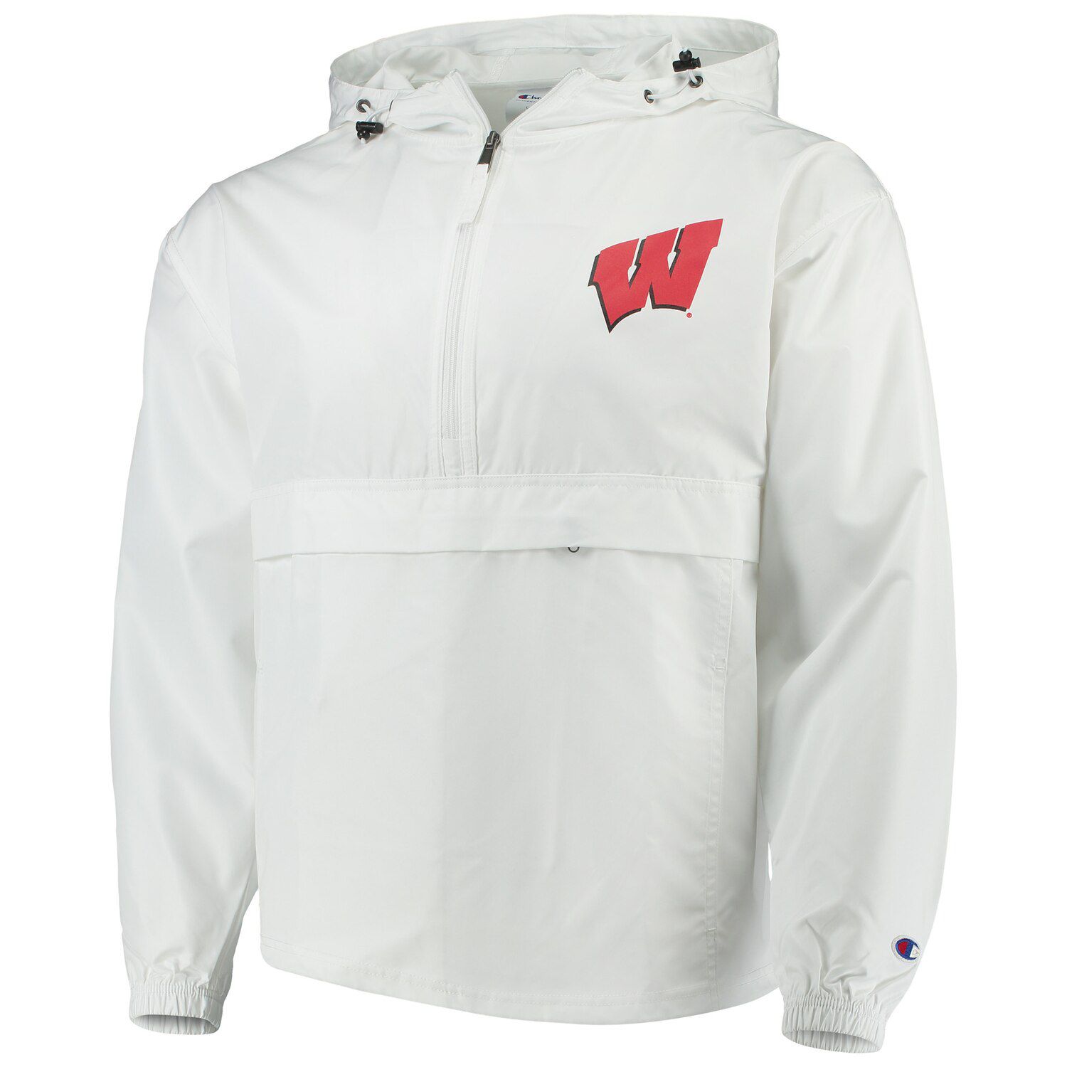 all white champion windbreaker