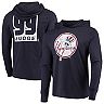 Aaron Judge New York Yankees Majestic Threads Softhand Long Sleeve Player Hoodie T-Shirt - Navy