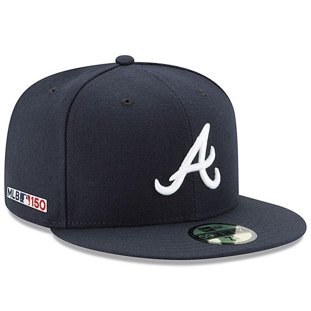 Men's New Era Navy Atlanta Braves Road MLB 150th Anniversary Authentic  Collection 59FIFTY Fitted Hat