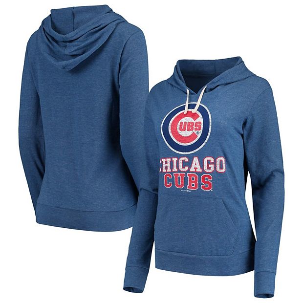Women's New Era Royal Chicago Cubs Jersey Tri-Blend Pullover Hoodie