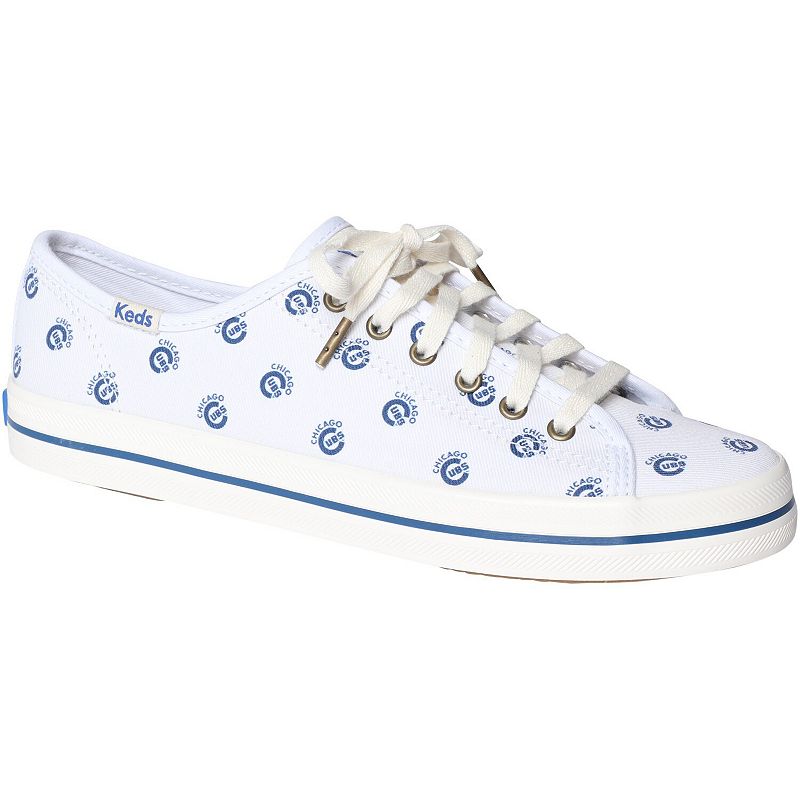 UPC 884506631353 product image for Women's Keds White Chicago Cubs Kickstart Repeat Logo Sneakers, Size: 7.5, CUB W | upcitemdb.com