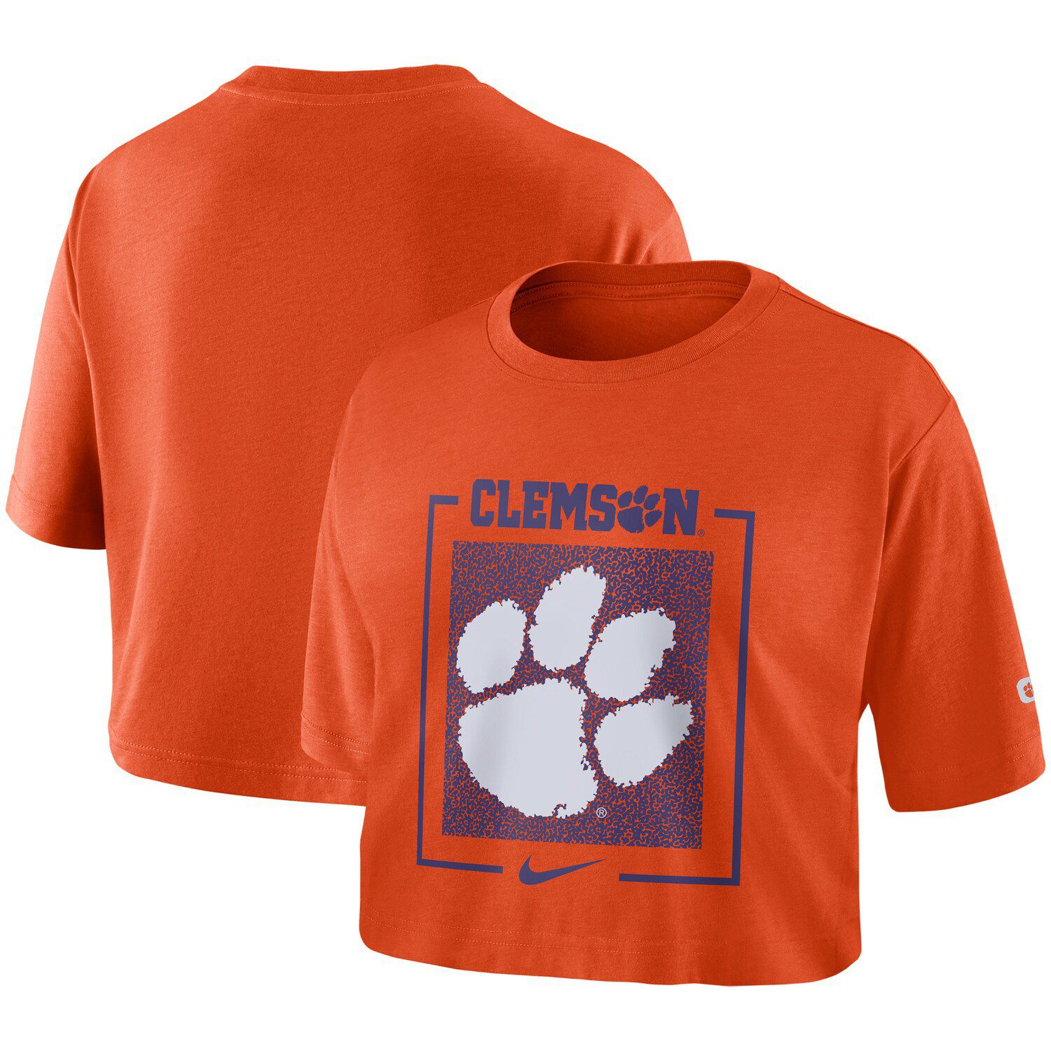 nike orange crop top