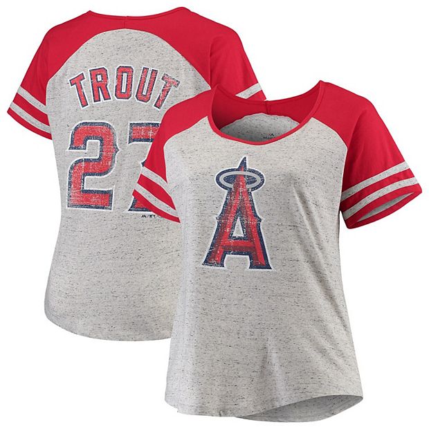 Women's Los Angeles Angels Mike Trout Majestic White Home Cool