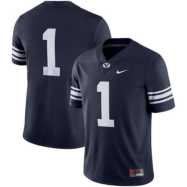 Men's Nike #1 Navy BYU Cougars Game Jersey