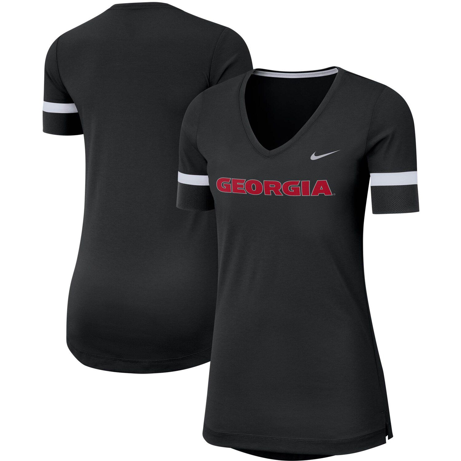 nike black v neck t shirt