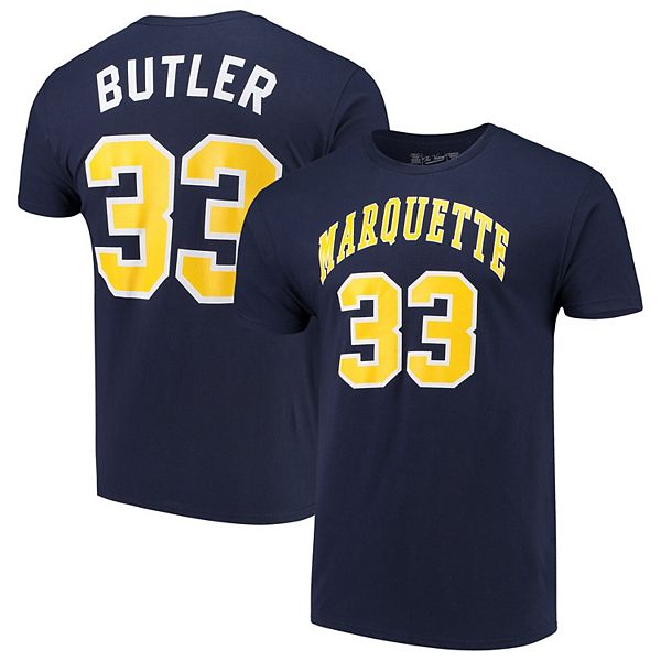 Men's Original Retro Brand Jimmy Butler Blue Marquette Golden Eagles Alumni  Basketball Jersey T-Shirt