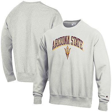 Men's Champion Gray Arizona State Sun Devils Arch Over Logo Reverse Weave Pullover Sweatshirt