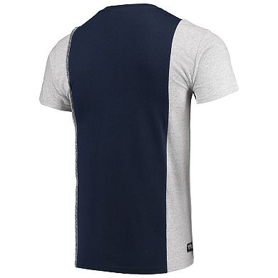 Men's Refried Apparel Navy/Gray Tennessee Titans Sustainable Upcycled Split T-Shirt