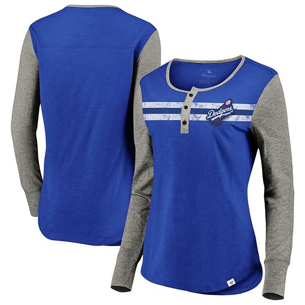 Women's Los Angeles Dodgers Royal Plus Size Raglan T-Shirt