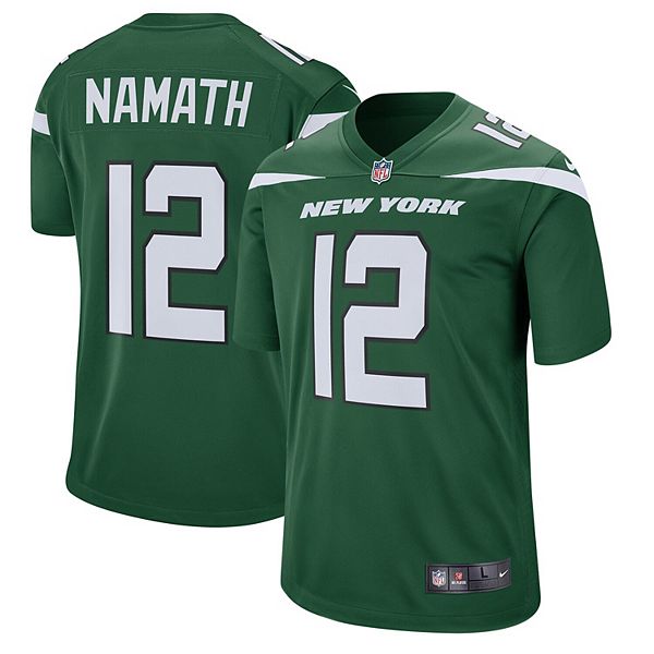 NY Jets - Joe Namath #12 Player of the Century Green Jersey Size