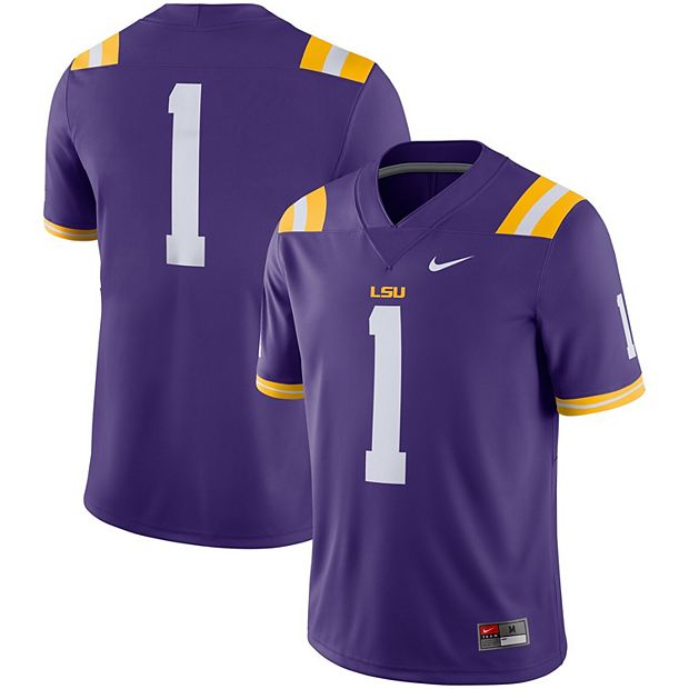 Men's Purple LSU Tigers The Cut Football Jersey, Size: 2XL