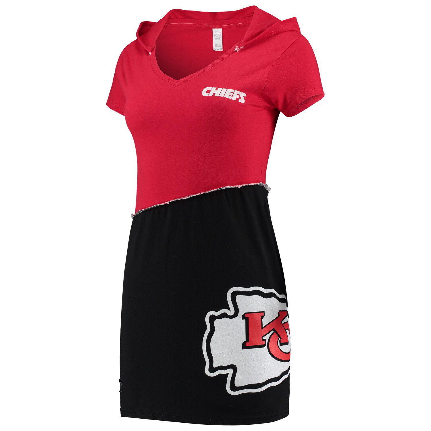 Kansas City Chiefs Hooded V-Neck Mini Dress